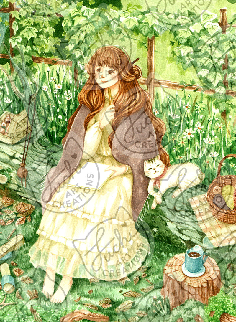 "Hiraya" Watercolor Art Postcard
