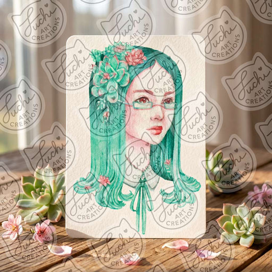 "Luntian" Watercolor Art Postcard